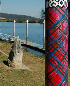 Maclean Tartan Power Poles - Accommodation Tasmania 1