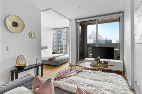 A Chic & Lovely 2BR Apt CBD With City Views - Accommodation Tasmania 3